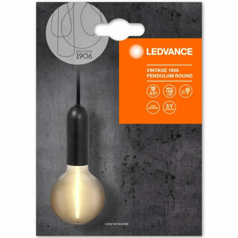 Lampes Vintages & Rétros-Luminaires Ledvance 1906 Suspension Noir, 1 lumière