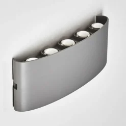 hofstein Abaiang Applique murale d'extérieur LED Argenté, 10 lumières