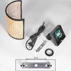 Lampes En Tissu-hofstein Abedim Luminaire Up & Down, Applique murale Noir, 1 lumière