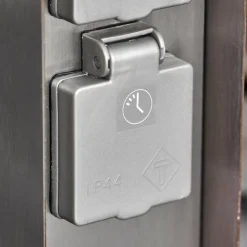 hofstein Abilene Prises électriques d'extérieur Acier inoxydable, Gris