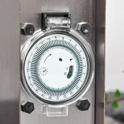 hofstein Abilene Prises électriques d'extérieur Acier inoxydable, Gris