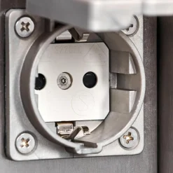 hofstein Abilene Prises électriques d'extérieur Acier inoxydable, Gris