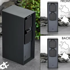 hofstein Abilene Prises électriques d'extérieur Anthracite