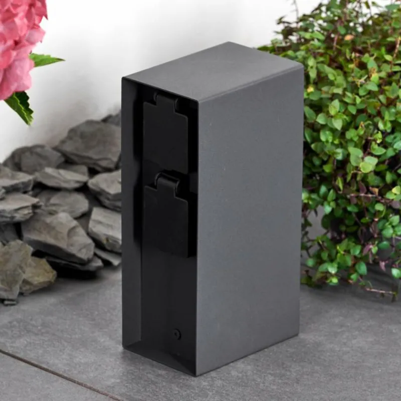 hofstein Abilene Prises électriques d'extérieur Anthracite