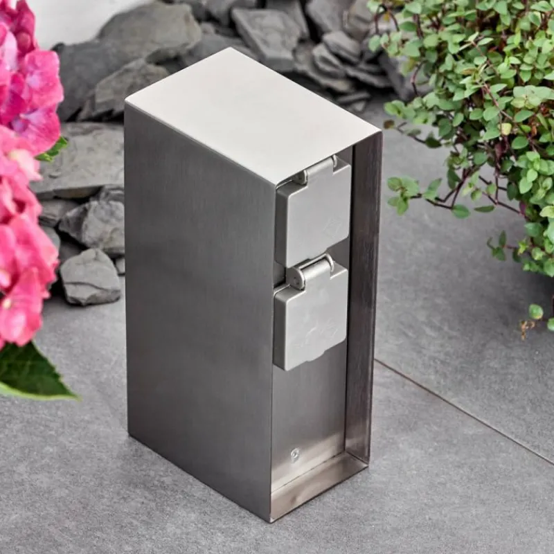 hofstein Abilene Prises électriques d'extérieur Acier inoxydable