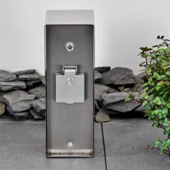 hofstein Abilene Prises électriques d'extérieur Acier inoxydable