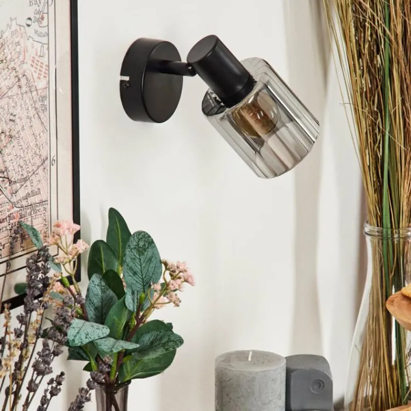 hofstein Aggebo Applique murale, Spot mural Noir, 1 lumière