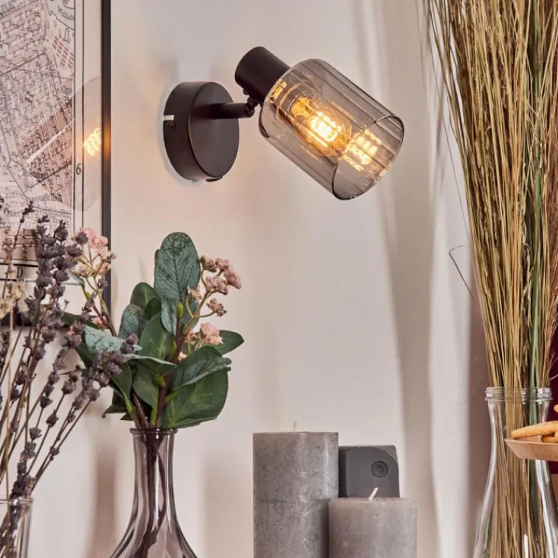 hofstein Aggebo Applique murale, Spot mural Noir, 1 lumière