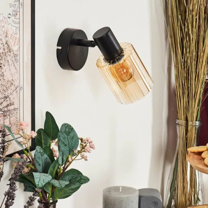 hofstein Aggebo Applique murale, Spot mural Noir, 1 lumière