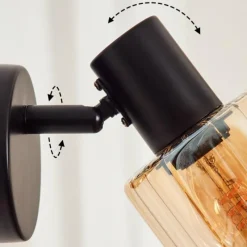 hofstein Aggebo Applique murale, Spot mural Noir, 1 lumière