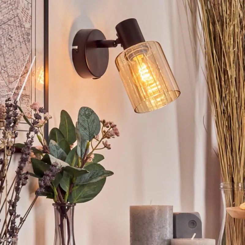 hofstein Aggebo Applique murale, Spot mural Noir, 1 lumière