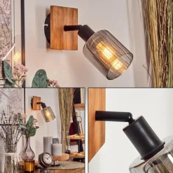 hofstein Aggebo Applique murale, Spot mural Écru, Noir, 1 lumière