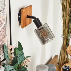 hofstein Aggebo Applique murale, Spot mural Écru, Noir, 1 lumière