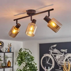 hofstein Aggebo Plafonnier Noir, 3 lumières