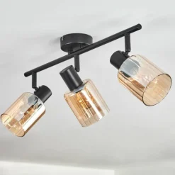 hofstein Aggebo Plafonnier Noir, 3 lumières