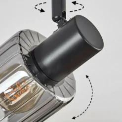 hofstein Aggebo Plafonnier Noir, 4 lumières