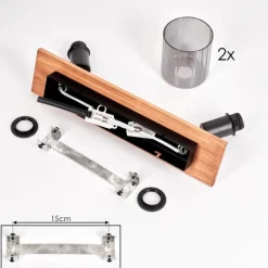 hofstein Aggebu Plafonnier Écru, Noir, 2 lumières