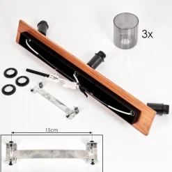 hofstein Aggebu Plafonnier Écru, Noir, 3 lumières