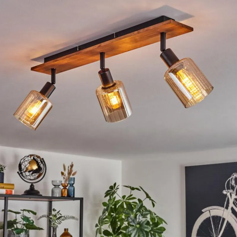 hofstein Aggebu Plafonnier Écru, Noir, 3 lumières