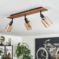 hofstein Aggebu Plafonnier Écru, Noir, 3 lumières