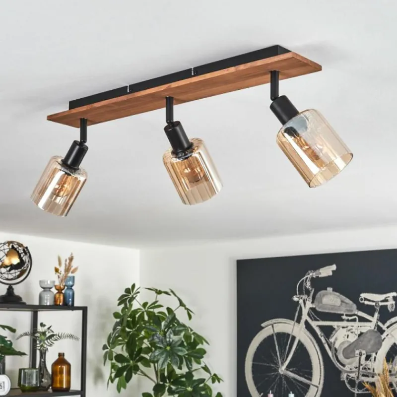 hofstein Aggebu Plafonnier Écru, Noir, 3 lumières