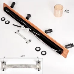 hofstein Aggebu Plafonnier Écru, Noir, 4 lumières