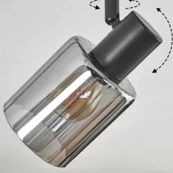 hofstein Aggebu Plafonnier Noir, 2 lumières