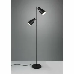 Luminaires Trio Agudo Lampadaire Noir, 2 lumières* Lampadaires Et Lampes Sur Pied