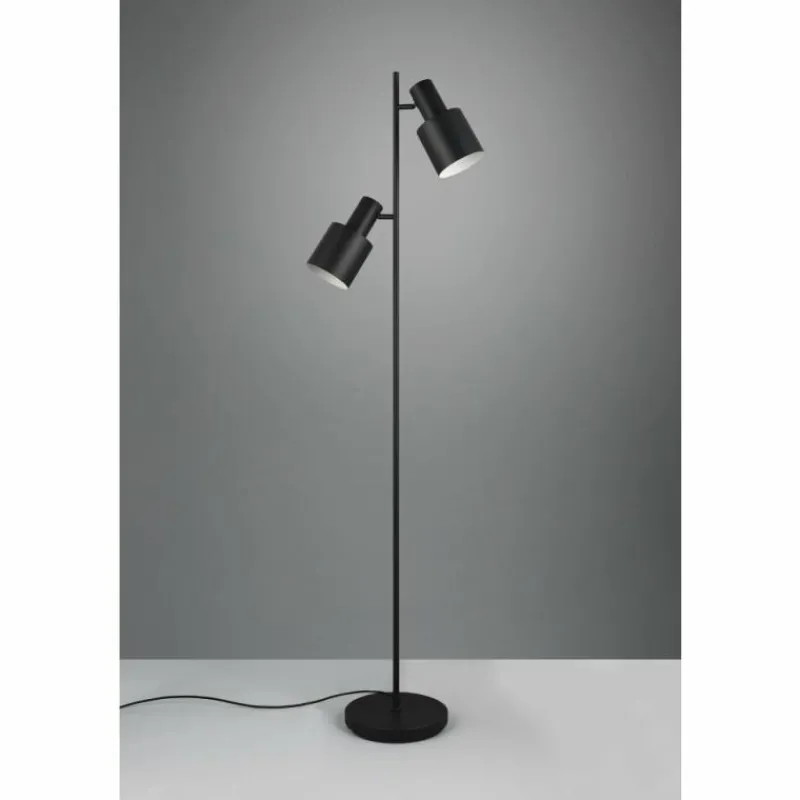 Luminaires Trio Agudo Lampadaire Noir, 2 lumières* Lampadaires Et Lampes Sur Pied