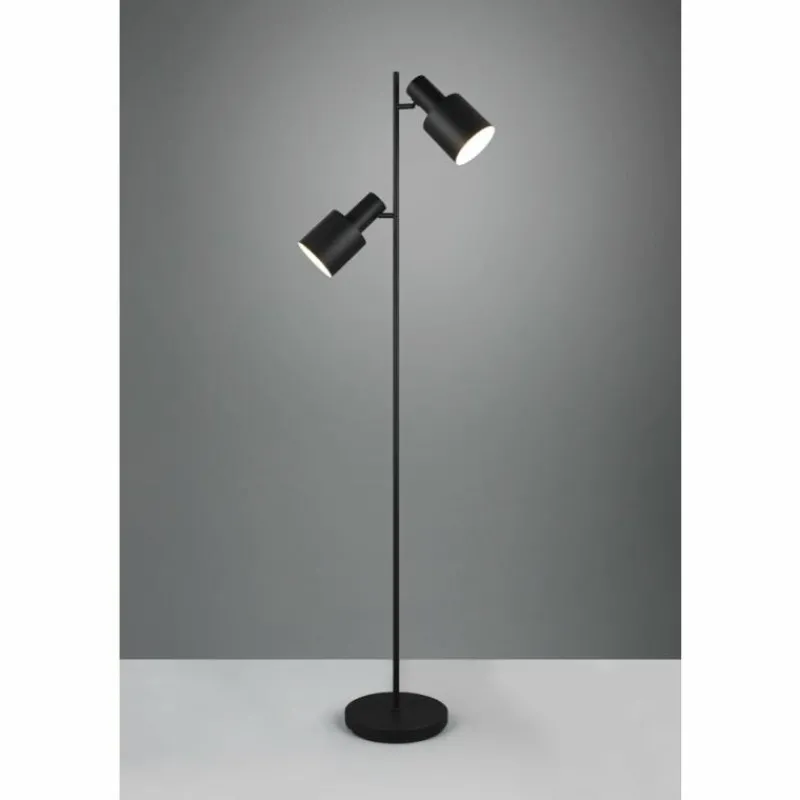 Luminaires Trio Agudo Lampadaire Noir, 2 lumières* Lampadaires Et Lampes Sur Pied