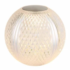 Luminaires Globo Lighting Aida Lampe à poser LED Nickel mat, Transparent, 1 lumière* Éclairage Led