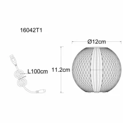 Luminaires Globo Lighting Aida Lampe à poser LED Nickel mat, Transparent, 1 lumière* Éclairage Led