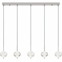 Lampes À Boules-Luminaires Globo Lighting Aida Suspension LED Chrome, 1 lumière
