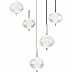 Lampes À Boules-Luminaires Globo Lighting Aida Suspension LED Chrome, 1 lumière