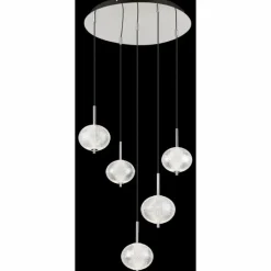 Lampes À Boules-Luminaires Globo Lighting Aida Suspension LED Chrome, 1 lumière