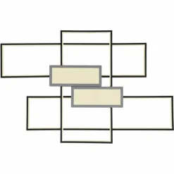 Luminaires Globo Lighting AIGINA Plafonnier LED Noir, 1 lumière, Télécommandes