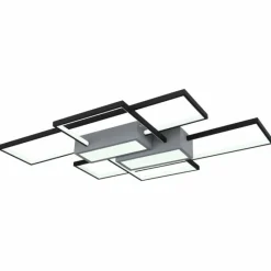Luminaires Globo Lighting AIGINA Plafonnier LED Noir, 1 lumière, Télécommandes