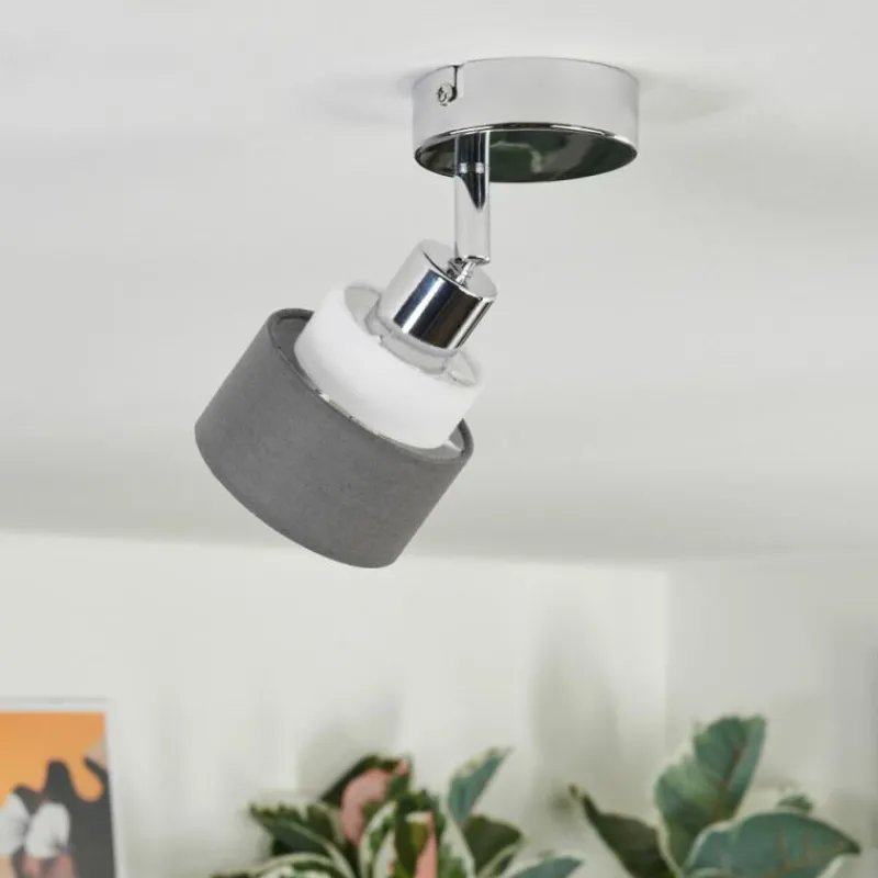 Lampes En Tissu-hofstein Ailer Plafonnier, Spot de plafond Chrome, 1 lumière