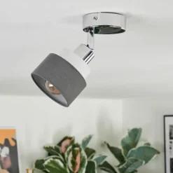 Lampes En Tissu-hofstein Ailer Plafonnier, Spot de plafond Chrome, 1 lumière