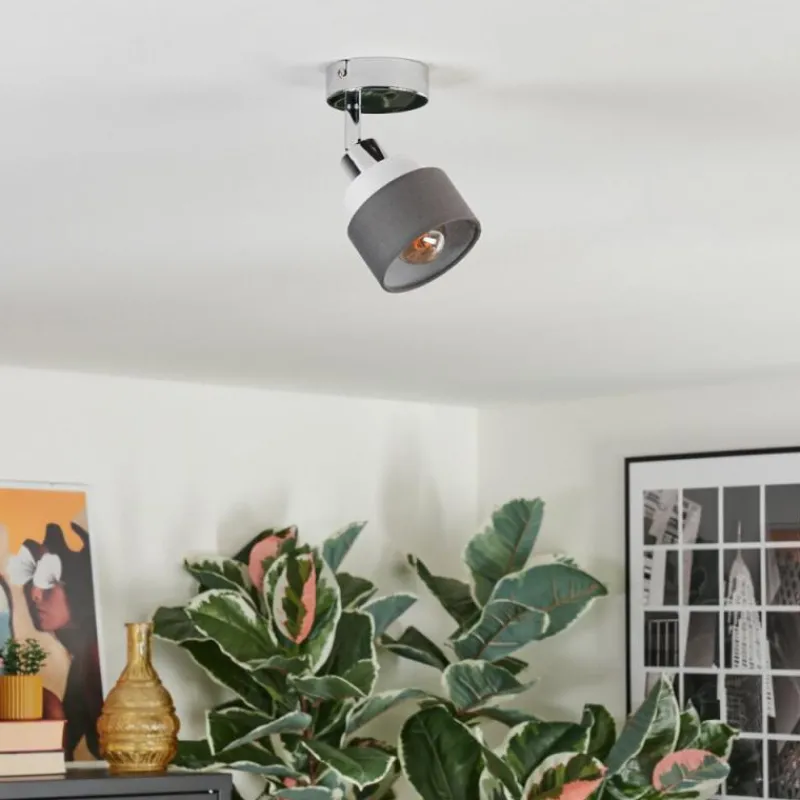 Lampes En Tissu-hofstein Ailer Plafonnier, Spot de plafond Chrome, 1 lumière