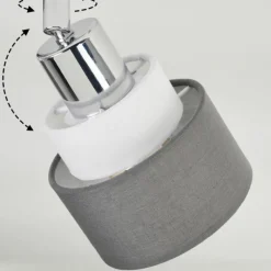 Lampes En Tissu-hofstein Ailer Plafonnier, Spot de plafond Chrome, 2 lumières