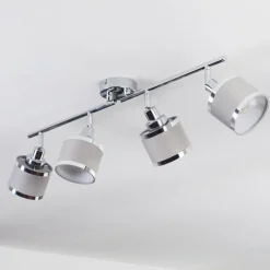 Lampes En Tissu-hofstein Ailer Plafonnier, Spot de plafond Chrome, 4 lumières