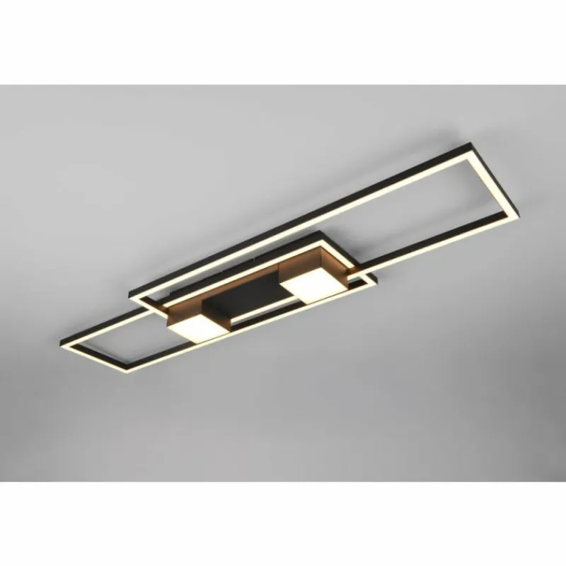 Luminaires Trio ALBANY Plafonnier LED Noir, 1 lumière, Télécommandes* Éclairage Led