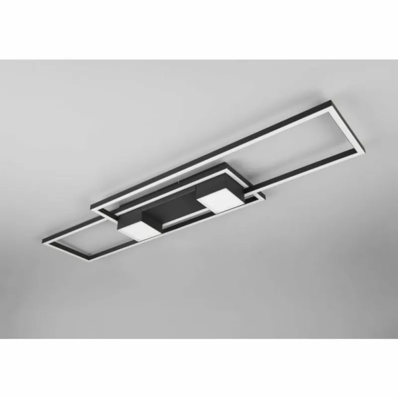 Luminaires Trio ALBANY Plafonnier LED Noir, 1 lumière, Télécommandes* Éclairage Led