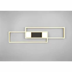 Lampes Dorées-Luminaires Trio ALBANY Plafonnier LED Noir doré, 1 lumière, Télécommandes