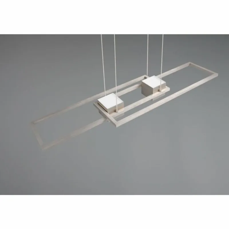 Luminaires Trio ALBANY Suspension LED Nickel mat, 1 lumière, Télécommandes* Éclairage Led