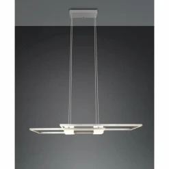 Luminaires Trio ALBANY Suspension LED Nickel mat, 1 lumière, Télécommandes* Éclairage Led
