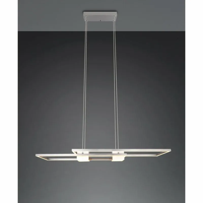 Luminaires Trio ALBANY Suspension LED Nickel mat, 1 lumière, Télécommandes* Éclairage Led