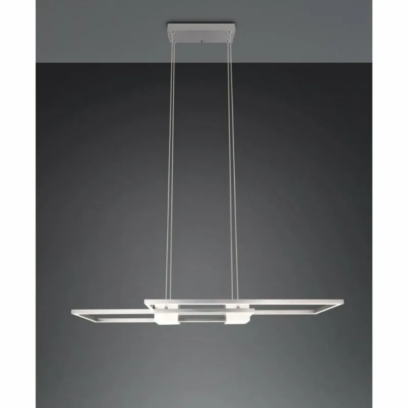 Luminaires Trio ALBANY Suspension LED Nickel mat, 1 lumière, Télécommandes* Éclairage Led