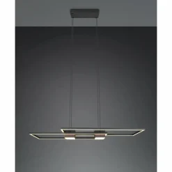 Luminaires Trio ALBANY Suspension LED Noir, 1 lumière, Télécommandes* Éclairage Led